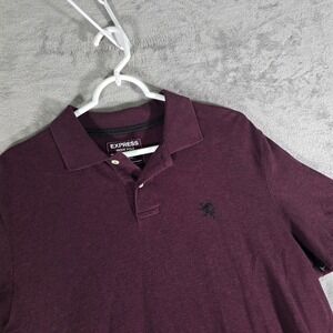 Express Pique Polo Shirt Modern Fit‎ Short Sleeve Casual Top Large